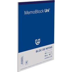 Unipapel | Pack of 5 A4 Notepads | 80 Smooth Sheets | 60 g Microperferated Paper | 29 x 5 x 21 cm | Cotnratapa Resistant | Memoblock Uni