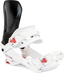 Nitro Heren One Snowboardbinding, Zwart/Wit/Rood, L