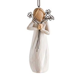 Willow Tree Figura para pendurar de menina com flores, Home Deco, Enesco