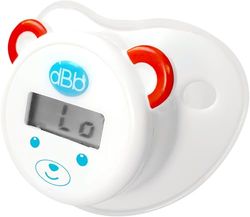 dBb Remond Thermomètre Sucette pour Bébé – Thermomètre Numérique – Thermomètre Médical - Prise Température en 3 min – Blanche
