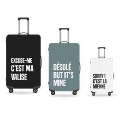 JET LAG, Set of suitcases optimal storage capacity, durability and robustness, elegant and functional design, effortless mobility, enhanced security, Black Grey White