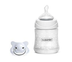 Suavinex 305912 zestaw do karmienia i smoczka - 2/4 miesięcy - 70 g, biały