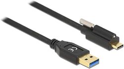 Delock Kabel typ A-kontakt till USB Type-C™ kontakt med skruv upptill 2 m