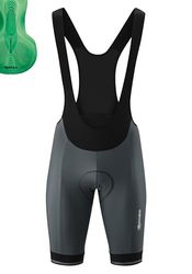 Gonso Sitivo Bib M, Cuissard à bretelles court pour homme, Avec peau de chamois Sitivo Confort, Haute élasticité et élastique en silicone antidérapant, Coupe ajustée, Gris, S