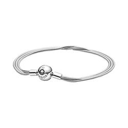 Pandora Icons Armband met meervoudige slangenketting van sterlingzilver, 16