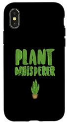 Carcasa para iPhone X/XS Plant Whisperer Design Plantas verdes Amante de las plantas