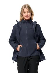 Jack Wolfskin Moonrise 3-in-1 damesjas, nachtblauw, S