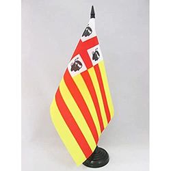 BANDIERA DA TAVOLO SARDEGNA ARAGONESE 21x14cm - PICCOLA BANDIERINA SARDA - ARAGONA 14 x 21 cm - AZ FLAG