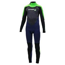 ONEILL WETSUITS Epic 5/4mm Back Zip Full Wetsuit Combinaison en néoprène. Fille, Bleu Marine/Noir/Dayglo, 12
