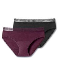 Schiesser Damen 2 Pack Menstruationswäsche/Periodenslip auslaufsicher - Secret Care