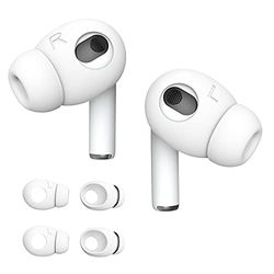 DamonLight 2 paar AirPods oordopjes siliconen oordopjes hoes [past niet in het oplaadhoes] [Amerikaans patent geregistreerd] Compatibel met Apple AirPods 4 (wit)