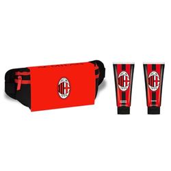 Naturaverde | MILAN Gift Set 2023 "Marsupio", Cofanetto Regalo con Shampoo 100ml, Gel Doccia 100ml e Marsupio con Logo AC Milan