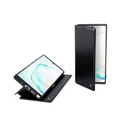 KSIX smart your tech Flip Case for Galaxy Note 10 Plus, Semi-Rigid, Standing, Black