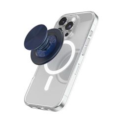 PopSockets PopGrip for MagSafe, Magnetic Phone Grip & Stand, Swappable Top, Secure Grip for iPhone MagSafe Cases, Kickstand for Hands-Free Viewing, Wireless Charging Compatible - French Navy
