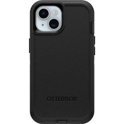 OtterBox iPhone 15, iPhone 14 en iPhone 13 Defender Series Case - ZWART, schermloos, robuust en duurzaam, met poortbescherming, inclusief holster clip kickstand