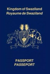 Swaziland Eswatini Passport Replica Lined Hardcover 6'' x 9'' Notebook / Journal 120 pages
