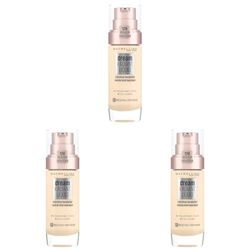 Maybelline Foundation, Dream Radiant Liquid Hydrating Foundation with Hyaluronic Acid and Collagen, Lightweight, Medium Coverage Up to 12 Hour Hydration, 01 Natural Ivory, 30 ml (Pack of 3)