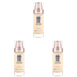 Maybelline Foundation, Dream Radiant Liquid Hydrating Foundation with Hyaluronic Acid and Collagen, Lightweight, Medium Coverage Up to 12 Hour Hydration, 01 Natural Ivory, 30 ml (Pack of 3)