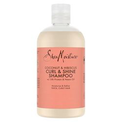 SheaMoisture Shampooing Boucles et Brillance pour cheveux épais et bouclés Noix de Coco et Hibiscus sans silicones ni sulfates 384 ml