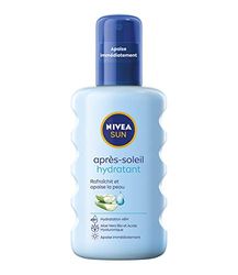 NIVEA SUN - Spray idratante doposole (1 x 200 ml), spray idratante corpo con aloe vera bio per un'idratazione intensa e lunga durata