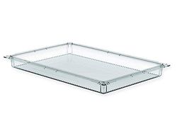 Gima – Modulär hylla/låda av transparent plast, stängd typ, för ISO-bilar, mått 600 x 400 x 50 mm