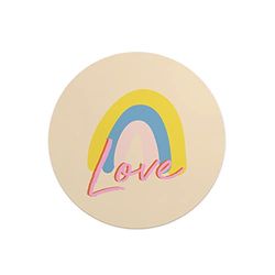 Questo Casa, Round Digital Printed Mouse Pad, Non-Slip Base, for Office and Home, Diameter:22cm