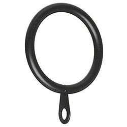 Merriway BH05373 (24 Pcs) Curtain Drapery Pole Rod Ring Fixed Eye Black Metal Inner Dimension 42mm - Pack of 24 Pieces