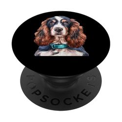 Cocker spaniel soy un aspecto vintage PopSockets PopGrip Adhesivo