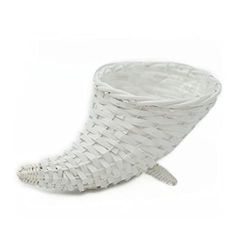 Vacchetti Portavaso Vimini Bianco Cornucopia 1P, Multicolor, Grande