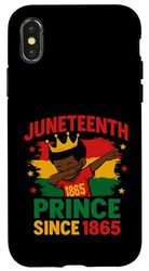 Juneteenth Dabbing Black Toddlers Boy 1865 African Pride Day Case for iPhone X/XS