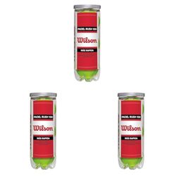 Wilson Rush 100, Palline da Padel, Confezione da 9, Compatibili con Ogni Tipo di Campo, WRT136500 Unisex, Giallo