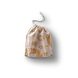 Bonamaison Printed Cotton Produce Bag with Drawstring, Reusable Grocery Bag, Biodegradable Eco-Friendly Bags, Travel Pouch, Sachet Bags, Shopping Bag, Eco Friendly, Foldable, Size: 40x50 Cm
