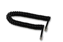 Pro Signal PPW00039 Black RJ10 Plug to Plug Coiled Telephone Handset Cable, 1.4m