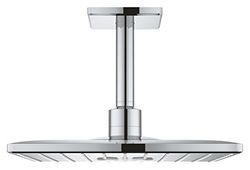 Grohe 26481000 Soffione Rainshower Cosmopolitan 310 a 2 Getti con Braccio a Soffitto, Cromo, 142 mm