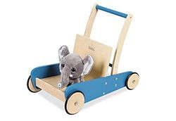 Pinolino Mats 269422 - Carrito de bebé con ruedas, color azul y transparente