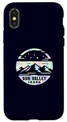 Carcasa para iPhone X/XS Diseño montañoso de Sun Valley, Idaho, Sun Valley ID