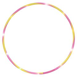 alldoro-Pneumatico Hoop Fun Ø 66 cm, con 10 LED, per sport, fitness e ginnastica, con luce, per bambini dai 4 anni in su e adulti, colore: giallo/rosa, 63012