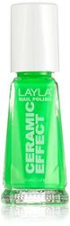 Layla Cosmetics 1243R23-108 Ceramic Effect nagellack – grön fluo, 1-pack (1 x 0,01 l)