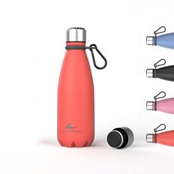 Daikoku Botella Agua Acero Inoxidable - Botella Termica 350ml - Bebidas Frías 24 Horas y Calientes 12 Horas - Botella Agua Antigoteo - Doble Pared Libre de BPA - Naranja