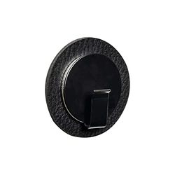 Silwy Magnetic Hook Clever Black with Metal Nano Gel Pad Black - Reusable, Flexible and Washable - Perfect for Camping, Caravanning and Boating
