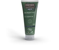 Cattier Men - Męski żel pod prysznic 3 w 1 organiczny - Włosy, Ciało i Broda - 200ml