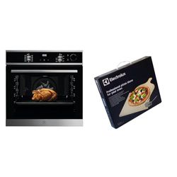 Electrolux Serie 700 Forno da Incasso a Vapore Multifunzione, Capacità 72 l, LOC5H40X2, Classe A & E9OHPS1 Set Pizza con Pietra refrattaria