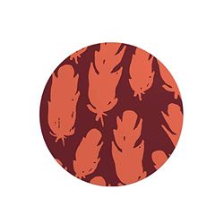 Questo Casa, Round Digital Printed Mouse Pad, Non-Slip Base, for Office and Home, Diameter:22cm