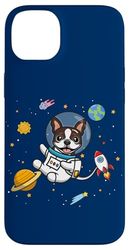 Funny Kawaii Kids Boys & Girls Space Bostie Dog Lover Custodia per iPhone 14 Plus