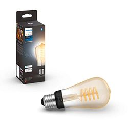 Philips Hue White Ambiance Filament ST64, Lampadina a Filamento Connessa, con Bluetooth, Attacco E27, Dimmerabile, 7 W, Luce Bianca da Calda a Fredda