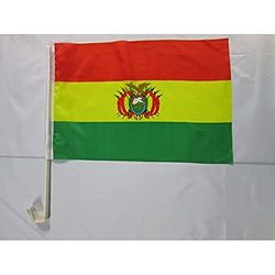 AZ FLAG Bandera de Coche de Bolivia 45x30cm - BANDERINA para Auto BOLIVIANA 30 x 45 cm