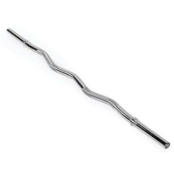 TREXO Barra Olimpica de Acero al Carbono de 120cm Capacidad Máxima de Carga de 160 kg Barra Gimnasio para Entrenamientos de Fuerza y de Resistencia para Gimnasio en Casa BC120