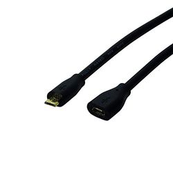 LogiLink CU0125 USB 2.0 Micro-B power uitbreiding Zwart, 5m