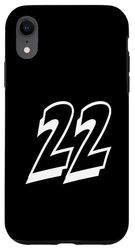 Numero Venti Due 22 Uniforme Squadra Sportiva 22 Custodia per iPhone XR