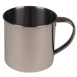 MFH Tasse à paroi simple en acier inoxydable 0,25 l